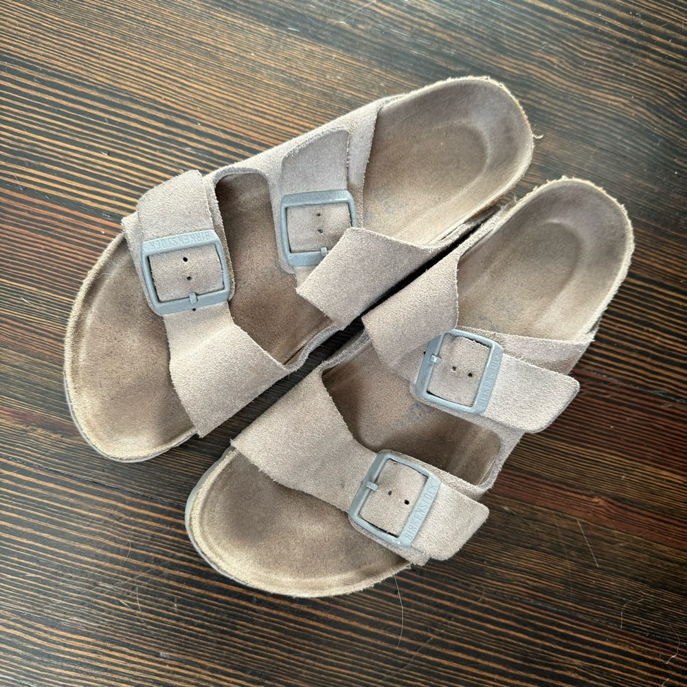 Birkenstock Gray Sandals Comfortable Adjustable Straps